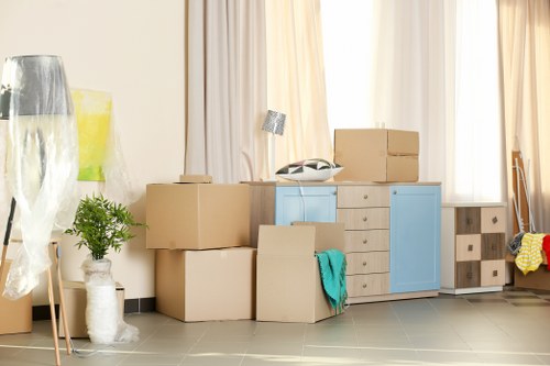 Commercial moving team supporting a Southgate business relocation
