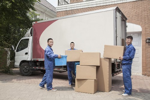 Removal van helping with a Southgate home move