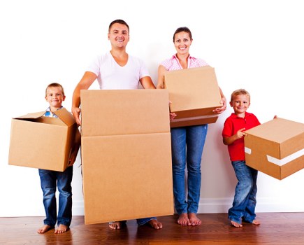 Professional packing team organising boxes in a Southgate home
