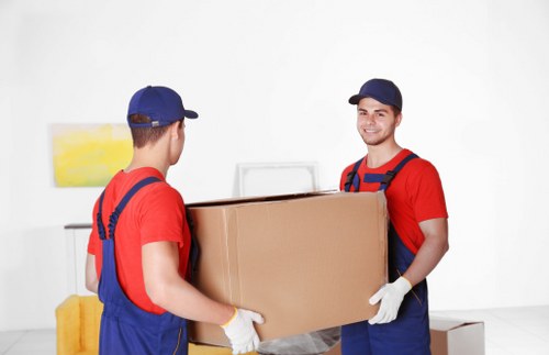 Van loaded with furniture for local relocation