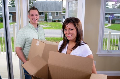Van loading service with a moving team handling household items