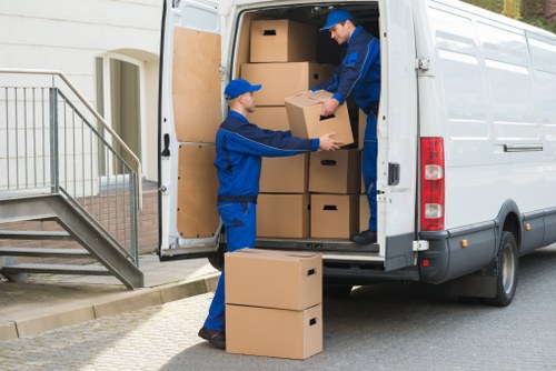 Southgate removal team handling boxes and furniture
