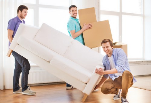Local moving team handling a removals van in Southgate