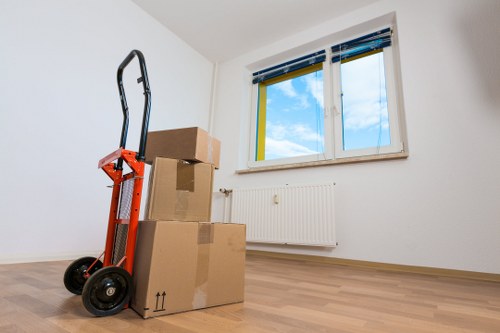 Loading office furniture for a commercial move in Southgate
