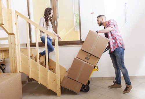 Careful loading of furniture and boxes for a Southgate removal job