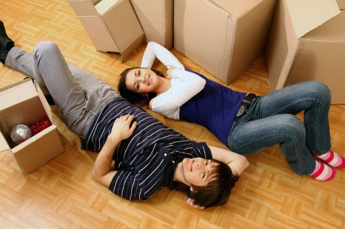 Van loading process with safety precautions