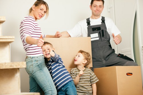 Furniture being safely moved from a Southgate home